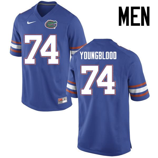 NCAA Florida Gators Jack Youngblood Men's #74 Nike Blue Stitched Authentic College Football Jersey OCW5764IE